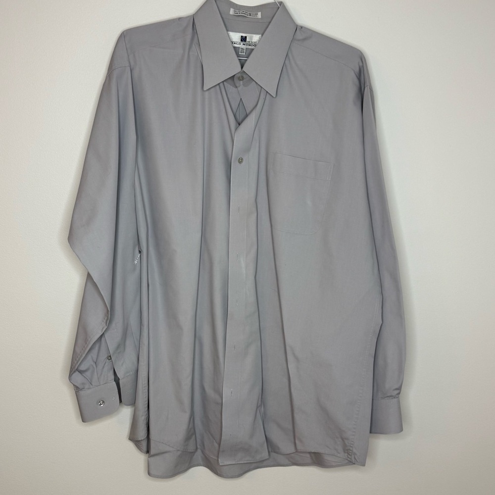 Classic Men's Gray Dress Shirt